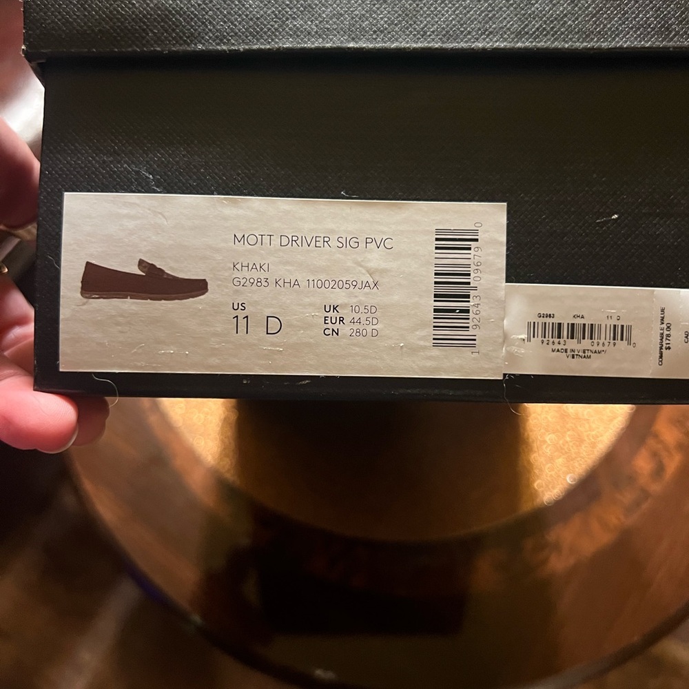 Coach Men's Tan Drivers NWT - Picture 5 of 7